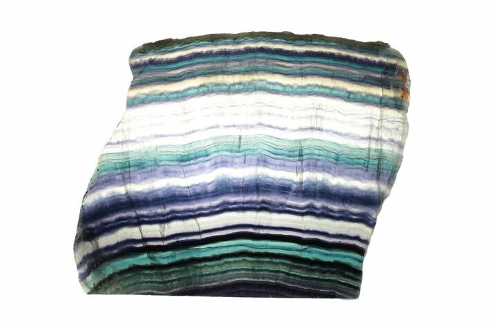 Colorful, Polished Rainbow Fluorite Slab #264638